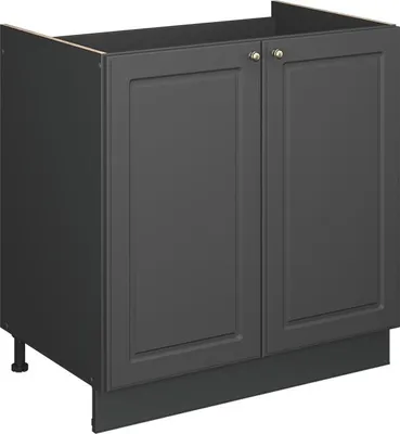 Produktbild von Spülenunterschrank Vicco Fame-Line Anthrazit-Gold Landhaus 80 cm ohne Arbeitsplatte, Model 57023