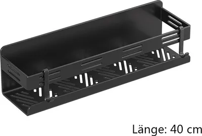 Obrázek produktu pro Samolepicí stojan na kořenky, závěsný stojan na kořenky se 2 odnímatelnými háčky, organizér na kořenky do kuchyně, délka: 40 cm