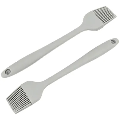 Silikon-Küchenpinsel, 2 Stück, 20,5 cm, grau, hitzebeständig