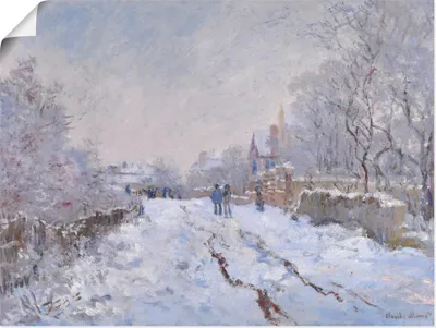 Produktbild von ARTland Poster Schnee in Argenteuil. Größe: 80x60 cm