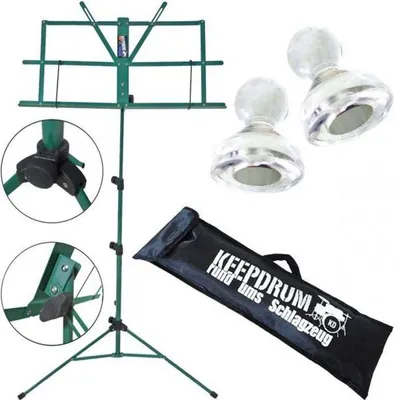 Obrázek produktu pro keepdrum MUS2GR notový stojan zelený s 10 magnety