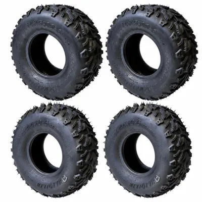 Produktbild von 4x Quad Reifen 14x5.00-6 + 14x4.10-6 Tubeless 6 Zoll ATV Geländereifen