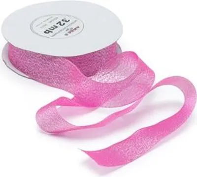 Obrázok produktu pre Trblietavá stuha 25 mm 32 m WB7011 ružová