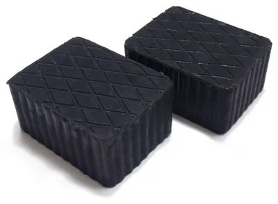 Obrázok produktu pre Gumené podložky pod zdvihák – 160x120x80 mm – Čierna guma – Na podporu vozidiel, osobných automobilov a SUV