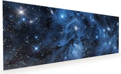 Produktbild von Küchenrückwand Spritzschutz Glas mit Motiv Sternenhimmel 40 x 40 cm