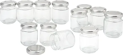 Produktbild von VBS XXL Gläser mit Schraubdeckel "Rund", 100 ml, 12 Stück