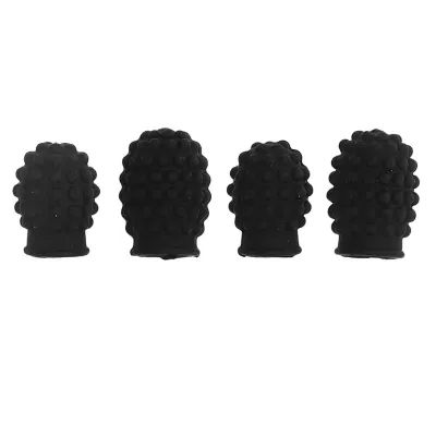 Imagen del producto de Juego de silenciadores para baquetas, puntas silenciadoras para baquetas, puntas de silicona para baquetas, puntas de silicona silenciadoras para baquetas, amortiguadores para baquetas, tapas para baquetas de instrumentos, protectores para baquetas de percusión