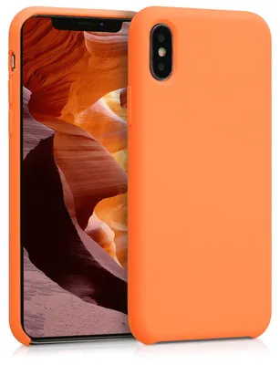 Produktbild von kwmobile Handyhülle für Apple iPhone X Hülle - Case Silikon - Kabelloses Laden - Schutzhülle Cover in Fruity Orange