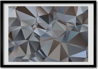 Produktbild von Bild - Bilder - Bilderrahmen - 70 cm x 50 cm - MDF-Rahmen, Wandkunst Abstraction Dreiecke