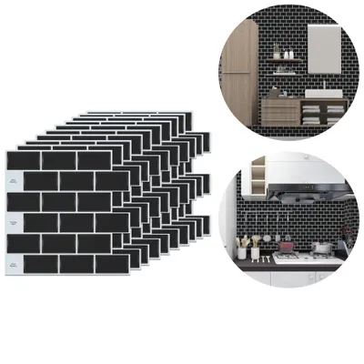 Produktbild von LZQ 10 Stück 3D Fliesenaufkleber 30×30 cm,Badezimmer Fliesenfolie Rechteck Fliesensticker für Bad Küche, Selbstklebend Wandfliesen Nachbildung, PVC Fliesen Selbstklebend FliesenNachbildung (Stil 4)