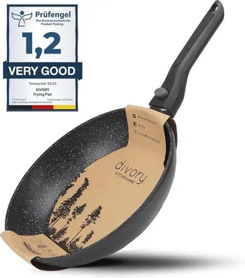 Produktbild von Famanu Bratpfanne 24 cm mit abnehmbarem Griff - geeignet für Induktion & spülmaschinenfest