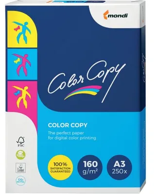 Kopierpapier Color Copy, DIN A3, 160g/qm, weiß, Weißegrad 161 CIE, Packung à 250 Blatt