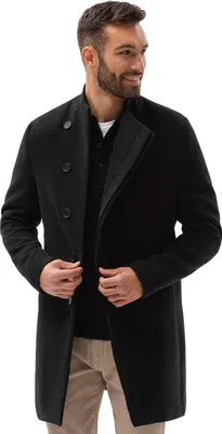 Immagine prodotto di Cappotto Uomo Collo Elegante Con Bottoni Autunno Inverno 4 Colori S-Xxl C501 Nero M