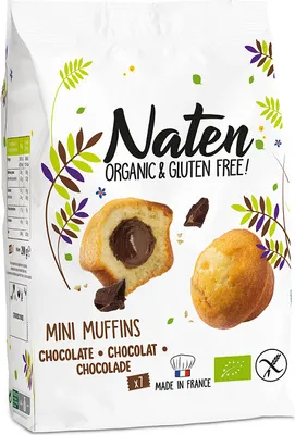 Produktbild von GLUTENFREIE -MINI-MUFFINS MIT NUSS-KAKAO-FÜLLUNG 200 g – NATEN