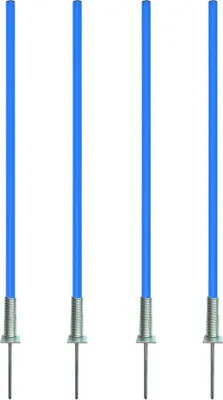 Productafbeelding van Combinatie kantelvoet van metaal met slalomstang 100 cm - set van 4 - stang met veerscharnier