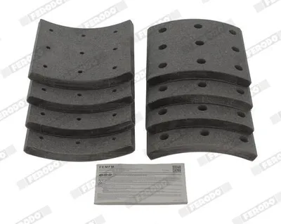 Image de Jeu de garnitures de frein FERODO pour frein à tambour K19971.2-F3744 20 mm 180 mm 10,598 kg