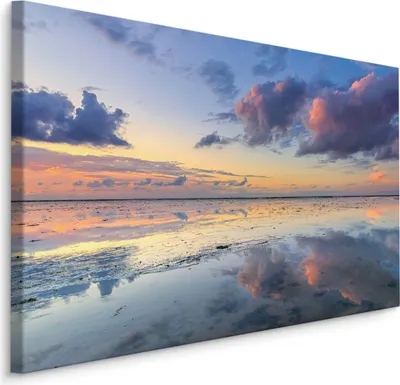 Produktbild von Fabelhafte Canvas LEINWAND BILDER 120x80 cm XXL Kunstdruck Strand Sand Meer Himmel
