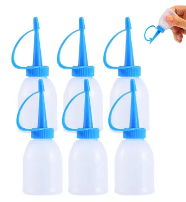 Immagine prodotto di Flaconi di colla, confezione da 6 pezzi - 30 ml - Colla industriale - Dispenser per olio - Applicatore - Dosaggio preciso - Flaconi dispenser