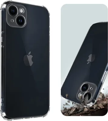 Produktbild von Avizar, Stoßfeste Silikon-Bumper-Hülle für Apple iPhone 14 Plus, Transparent