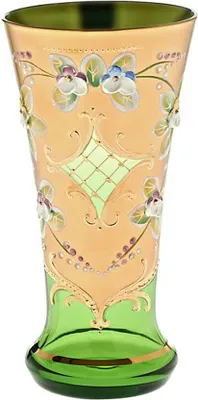 Produktbild von Trinkbecher Green Queen 250 ml, Grün/Gold, aus Glas
