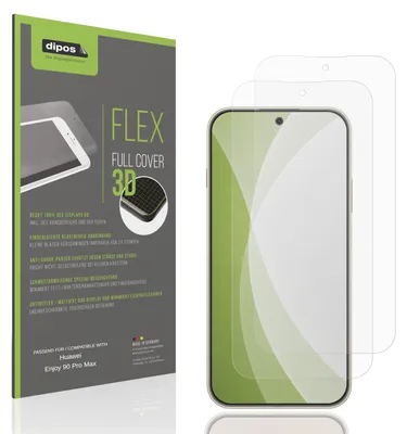 Produktbild von 2x Full Cover Schutzfolie matt für Huawei Enjoy 90 Pro Max Panzerfolie Anti-Shock
