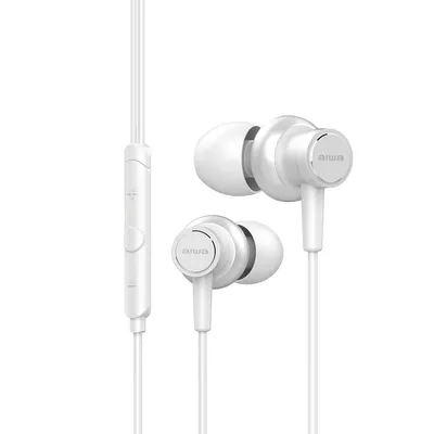 Obrázek produktu pro Aiwa ESTM-500WT, Kabel, Hovory/hudba, 10 - 40000 Hz, 14,7 g, Sluchátka s mikrofonem, Bílá