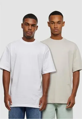 Obrázek produktu pro Pánské tričko Urban Classics Tall Tee 2-Pack cloud+white - M