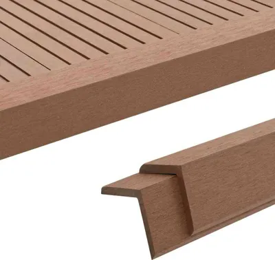Zdjęcie produktu dla vidaXL Listwy kątowe 5 szt. WPC 170 cm jasny brąz