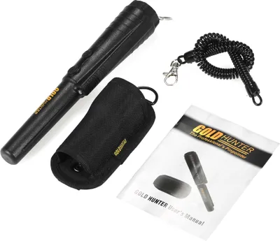 Image de Détecteur de métaux GOLD HUNTER Pinpointer, portable, buzzer et vibration, calibrage automatique, avec étui de ceinture pour la chasse au trésor