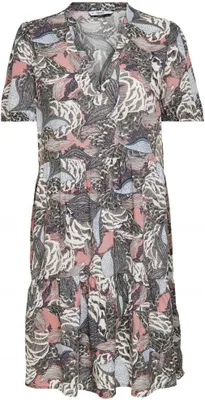 Produktbild von ONLY Kleid Gusta, Kurzarm, Serafino-Kragen Damen Grau - S