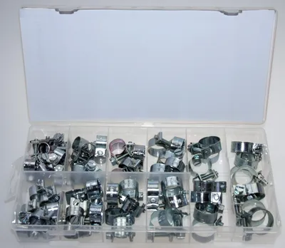 Produktbild von Mini Schlauchklemmen-Sortiment Rundziehende Schlauchschellen Satz 7-18 mm 60-tlg