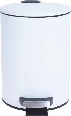 Image de Poubelle Excellent Houseware, en métal, 17 x 23 cm, 3 l, blanche