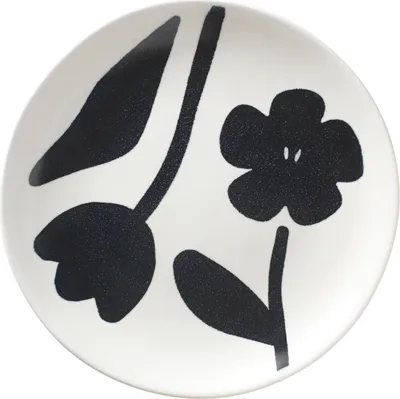 Produktbild von Broste Copenhagen Flora Teller black/off white Ø20cm