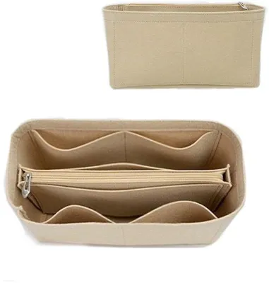 Produktbild von Beige Organizer Tasche mit Reißverschluss für Damen