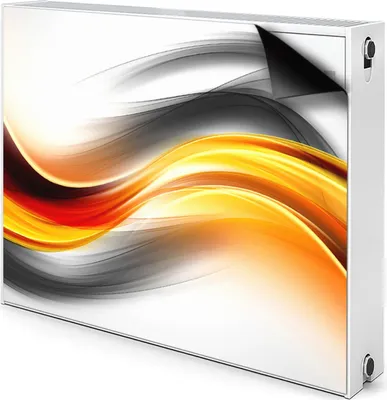 Produktbild von Magnet Heizung Verkleidung Abdeckung Heizung Heizkörperabdeckung 80x60 cm - Abstraktion, Orange