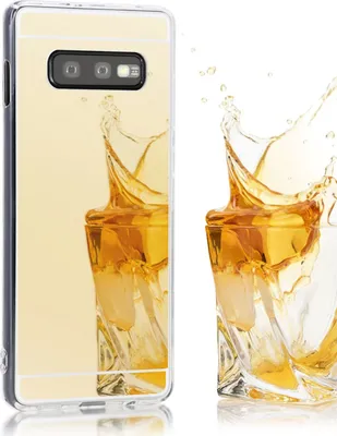 Produktbild von NALIA Spiegel Hülle für Samsung Galaxy S10e, Slim Handyhülle Mirror Case Cover Gold