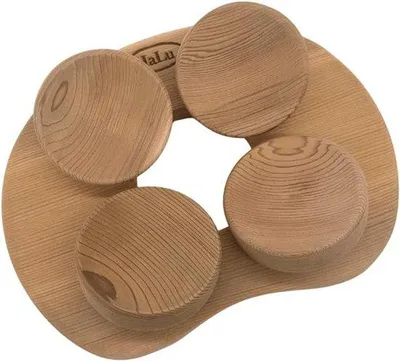 Immagine prodotto di Cuscino ergonomico in legno per la sauna, realizzato in legno di cedro rosso naturale