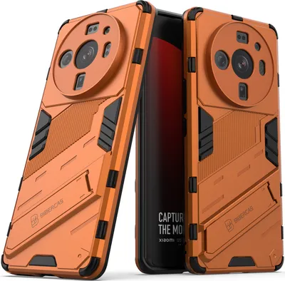 Produktbild von Armor Hülle für Xiaomi 12S Ultra, Hybrid PC TPU Bumper Stoßfestes Schutzhülle mit Standfunktion Weiß