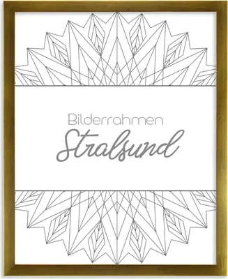 A framed picture with decorative geometric patterns above and below the text.