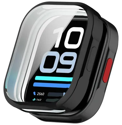 Image de Coque en TPU pour montre connectée Xiaomi Redmi Watch 6 Lite, protection d'écran complète, couleur noire