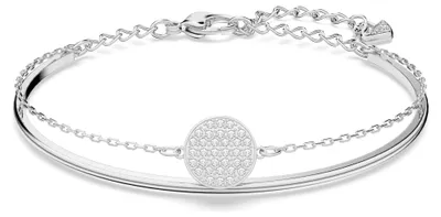 Produktbild von Swarovski Sublima Armreif, Weiß, Rhodiniert