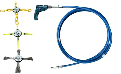 Produktbild von Schornsteinbesen Kaminbesen Rotary Bruch Schornsteinfeger Bohren reinigen Reinigung von unten 12 m WAWAK 12-LANCA NIER (4)