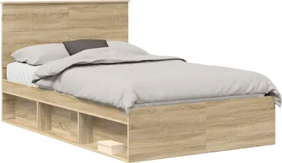 Zdjęcie produktu dla vidaXL Rama łóżka Sonoma 120 x 190 cm z litego drewna sosnowego