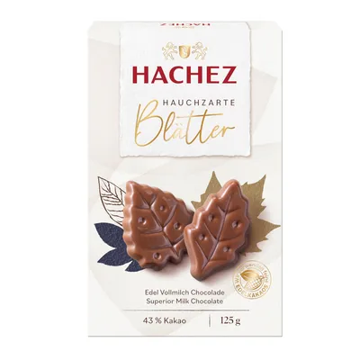 Immagine prodotto di Hachez Foglie Delicate Cioccolato al Latte Fine Confezione da 125g