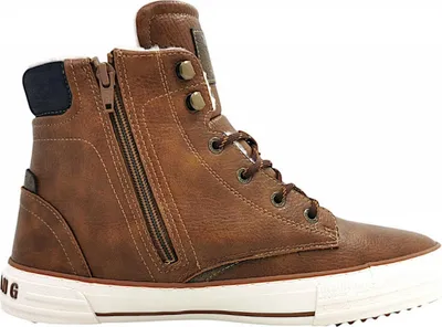 Imagen del producto de Botas de cordones para hombre, forradas, color marrón, ideales para uso casual. (Marca: Mustang)