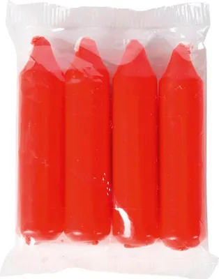 Produktbild von Adventskerze 10cm Ø2,2cm rot 4 Pack