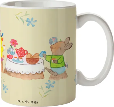 Produktbild von Mr. & Mrs. Panda Plastikbecher Ostern Frühstück - Blumig - Geschenk, Campingbecher, Ostergrüße, Hase, Kindertasse, Pott, Küken, Mehrwegbecher, Frühling, Kinderbecher