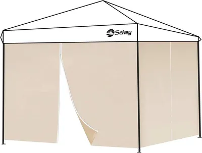 Set von 2 wasserdichten Seitenpaneelen für Pavillon 3 x 3 m mit Reißverschluss