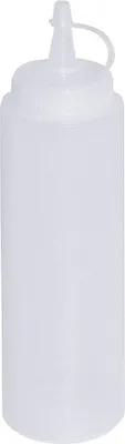 Produktbild von Contacto Quetschflasche 0,25l, Ø5 x H19cm, Ketchupflasche unbedruckt, Kunststoff, Schraubdeckel und Verschlusskappe, spülmaschinengeeignet, neutral