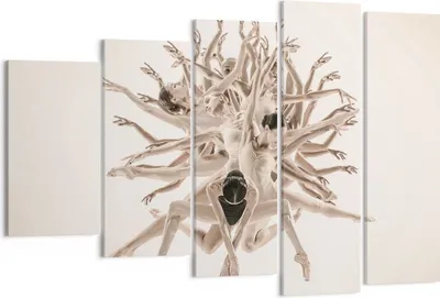 Produktbild von Bild auf Leinwand - Leinwandbild - 5 Teile - Modern Stück Ballett - 150x100cm - Wand Bild - Wanddeko - Wandbilder - Leinwanddruck - Bilder - Wanddekoration - Leinwand bilder - EG150x100-4636